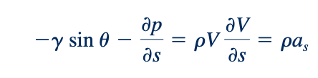 F = ma Sepanjang Streamline